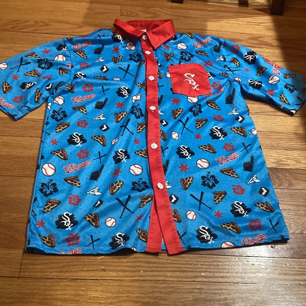 Chicago White Dox hawaian shirt button up size medium